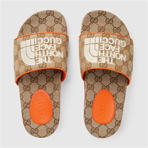 gucci x north face sliders|north face gucci collection prices.